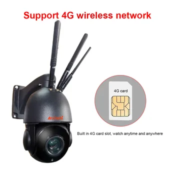 4G SIM Kartico WIFI Kamera 5MP HD Brezžični Prostem Varnosti IP Kamero 30X Zoom, IR Nočno vizijo CCTV Kovinski P2P Onvif dvosmerni Audio