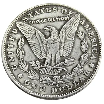 NAS Skitnica 1894 P/S/O Morgan Dolar zombi lobanje okostje ročno izrezljane Silver Plated Kopijo Kovancev