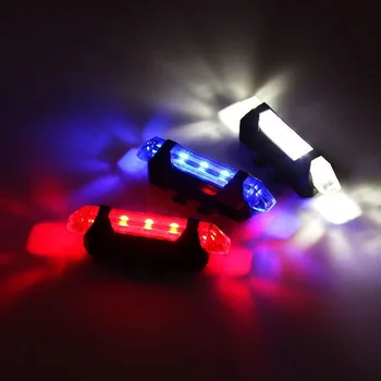 WARMMIKI Polnilne USB LED Kolo Rep Luč, Luč MTB Varnost Opozorilo Kolesa Spredaj Zadaj Bliskavica Lučka za Kolo
