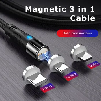 Aibevi Magnetni Micro USB Kabel Tip C Za Samsung Za iPhone 3A Hitro Polnjenje Magneta Kabel USB C Kabel Žice, Kabli Mobilni Telefon