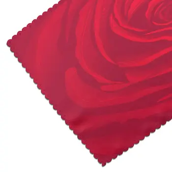 Sklop 6 Rose Cvet Cvet Rdeče Ljubezen Placemats za Jedilno Mizo Postavite Mat v Kuhinjski Pribor Pokal Vino Mat
