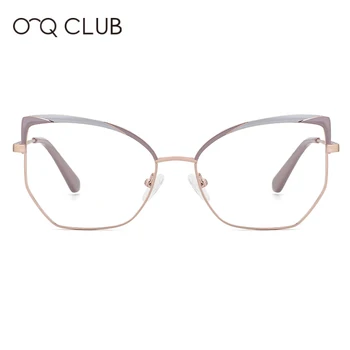 O-Q, KLUB Moda Mačka Oči Ženske Očala Letnik Optični Recept Očala Okvirji Nove Kovinske Očala Očala MG3646