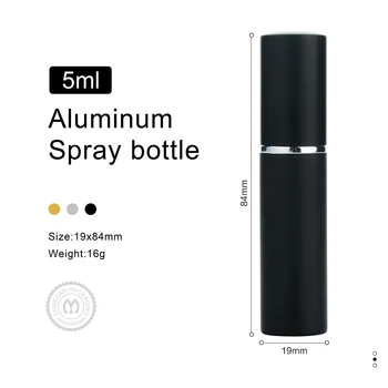 50Pcs/Veliko 5ml Prenosni Mini Aluminija ponovno napolniti Stekleničke Parfuma Prazno Kozmetični Posode Razpršilo Traveler