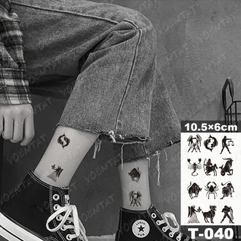 Nepremočljiva Začasni Tattoo Morskih Rib Risanka Otroci Flash Tattoo Nalepke Kompas Živali Body Art Roko Ponaredek Tatto Ženske Moški