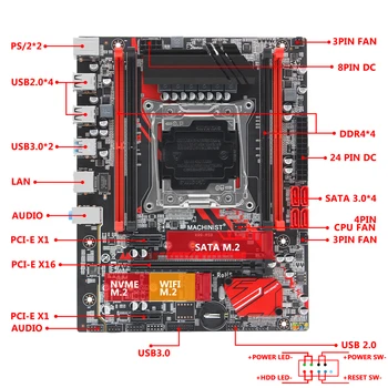 X99 motherboard LGA 2011-3 set komplet z Intel xeon E5 2630 V3 procesor DDR4 16GB(2*8GB) 2666MHz RAM pomnilnika M-ATX X99-RS9