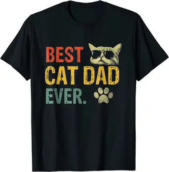 Vintage Najboljša Mačka Oče Kdaj T-Shirt Urha Klicati Očka Darilo T-Shirt