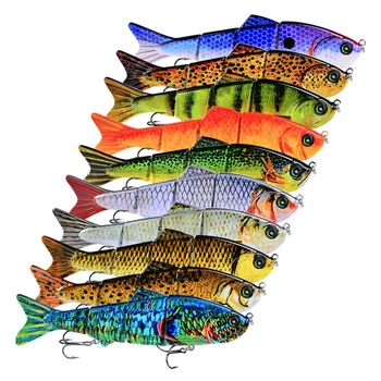 10 Barv Fishing Lure 4 Segment Umetne Trdi Vabe Ribolov Trnkov Uporabite Orodje za Jezeru Rive Ocean Ribolov