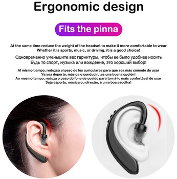 Brezžične Bluetooth Slušalke Poslovni Nadzor Hrupa Slušalke Z Mikrofonom Šport Uho-kavelj Slušalke Za iPhone 12 Samsung xiaomi