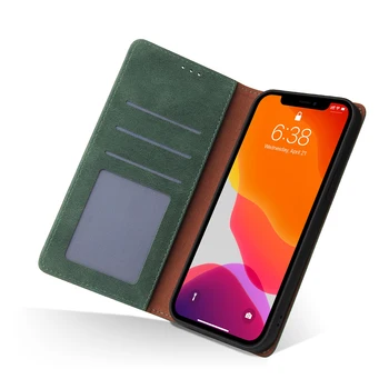 2021 Najnovejši Usnja Flip Case Za iPhone 11 12 Max Pro XS Max X Xr 8 7 6 Plus SE 2020 Stojalo Držalo za Telefon Pokrov Torbe Coqe