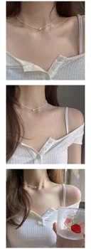 Bling Kača Verige Ogrlica za Ženske 2021 Nove Nakit Biserno Ogrlico, Obesek, Luksuzni Choker Japonska Koreja Preprost Stil Debelo