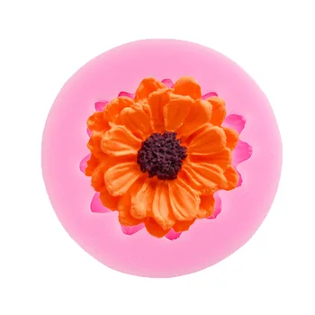 3D Lepa Lotus chrysanthemum Cvetje poročna torta dekoraterstvo orodja DIY peko fondat silikonsko plesni milo plesni