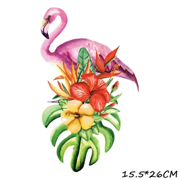 Flamingo Nalepke, nalepke za majice za Oblačila Obliži Cvetje Aplicirano na Oblačilih Diy Pvc Obliž Flex Taljiv Prenos Trak