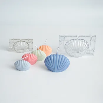 Nova 3D DIY Obrti Fondat Seashell Plesni milo plesni Lupini Akril Sveča Plesni Torto Dekoracijo Orodja Trpežne Plastike Pokrovača Plesni