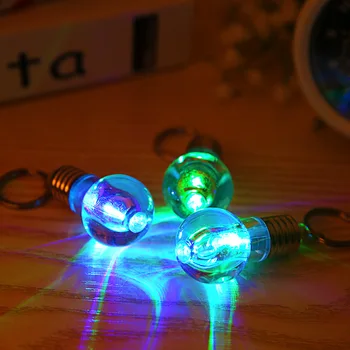 Onever LED Svetilka Žarnice ključe Avtomobila Keychain Svetilko, Baklo Pisane Sprememba Barve Ustvarjalne Igrače, Avto Notranje opreme