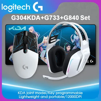 Logitech G333 3,5 mm KDA Limited Edition V Uho Gaming Slušalke z Mikrofonom USB za Laptop PC Gaming LOL K/DA Slušalke