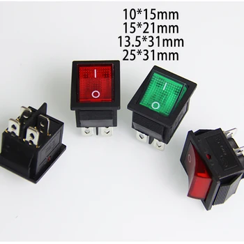 Pritisni Gumb Rocker Switch 2/3/4/6 Pin Položaj 250V Snap-Light On Off On Smart Eletronics Stikala Nepremočljiva Skp Zajema Led