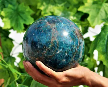 Naravni Redkih Modra Apatite Žogo Področju Quartz Crystal Mineralnih Zdravljenje