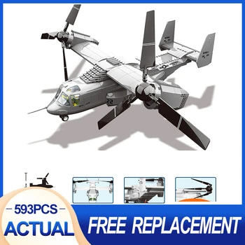 Wange 5006 Vojaške Serije ZDA V-22 OSPREY TILTRTOR LETALA 1:44 Model gradniki Klasičnih Zrakoplova, Igrače Za Otroke