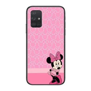 Disney minnie mouse roza Telefon Primeru Trup Za Samsung Galaxy 50 51 20 71 70 40 30 10 E 4G 5G S Črno Lupino Umetnosti Celice Pokrov