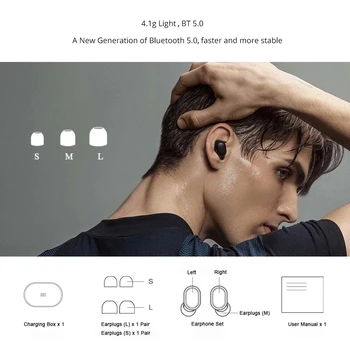 Original Xiaomi Redmi Airdots 2 Globalna Različica TWS Bluetooth 5.0 Slušalke Z Mi Pravi Brezžični Čepkov Osnovna 2 Gaming Način