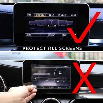 Avto Centralni Nadzor Navigacijski Zaslon Zaščita Plošča Navigacijske Plošče za Mercedes-Benz C-Razred W205 GLC-2017
