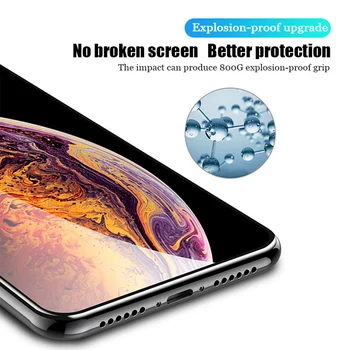 3PCS Polno Kritje Ukrivljeno Steklo za iPhone 7 8 6 6S Plus SE 2020 Zaščitnik Zaslon za iPhone 11 XR X XS Max 12 Pro Mini Steklo