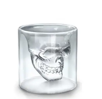 250 ml lobanje vino, kozarec vode, kozarec crystal skull pivo stekla osebnost cocktail bar ustvarjalne dvojno transparentno steklo pokal