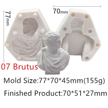 3D Mavca Kip Fondat Silikonsko Plesni Slaven Brutus St. Thomas George Kraljevemu Ročno DIY Umetnostne Obrti Hiša Dekoracijo