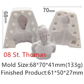 3D Mavca Kip Fondat Silikonsko Plesni Slaven Brutus St. Thomas George Kraljevemu Ročno DIY Umetnostne Obrti Hiša Dekoracijo