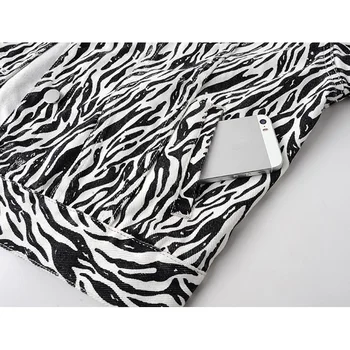 Pomlad Novo korejsko 3 Barve Zebra Print Denim Jakna Ženske Vrhnja oblačila Ulične Svoboden Dolgimi rokavi, Kratke Jeans Jakno Plašč Ženski