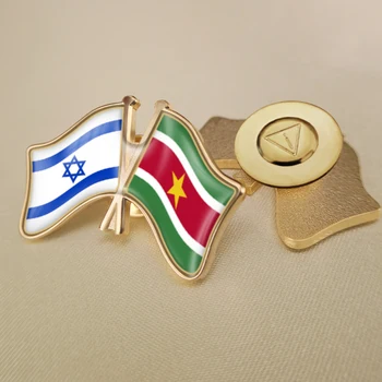 Izrael in Surinam Prečkal Dvojno Prijateljstvo Zastav broške Broška Značke