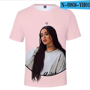 Hip Hop Modo Ariana Grande 3D Tiskanih Majica s kratkimi rokavi Ženske, Moške O-Vratu Kratek Rokav Smešno T-Shirt Moški Ženski Tee Majice