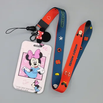 LT828 Mickey Mouse Paščka za Ključ Vratu Traku vrvica za opaljivanje tega Kartico ID Značko Imetnik Ključnih Verige Ključa Imetnika Visi Vrv Keyrings Dodatki