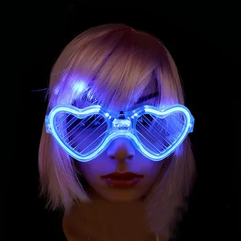Žareče Stranka Sončna Očala Led Neon Očala Senčila Za Oči Nositi Zabavo Za Rojstni Dan Flash Svetlobe, Festival Svetijo Oči Masko
