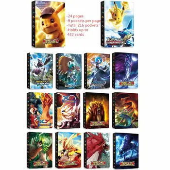 NOV XY Pokemon Serije Album Imetnik Kartice 432 Pokemons Igro Znakov Kartici Zbiranje Knjiga Veziva Mapo Novost Darilo Za Otroke