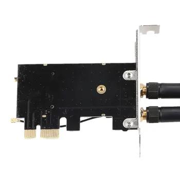 Brezžično Kartico, da PCIE-1X, da NGFF-Ekey PCIE Laptop Pc WIFI WLAN Card Adapter Dvojno Anteno Adapter svet