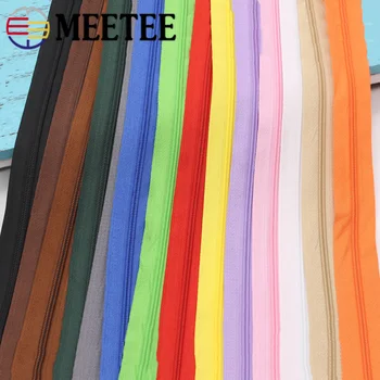 Meetee 8M 3# Najlon Zadrgo za Šivanje Open-End Rastlinske Kodirani Zadrge DIY Torbe Oblačila Tuljavo Zip Tekstilne Dekorativni Dodatki ZA428