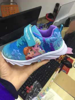 Disney otroke, fante in dekleta, natisnjeni priložnostne čevlji risanka zamrznjeno baby toddler čevlje velikosti, 25-32