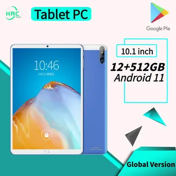 Android 11.0 Tablet 12GB RAM 512GB ROM tablet 10 inch Omrežju 4G 10 Jedro Tablette Android Tablet PC Telefon tablett