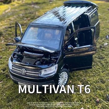 1/32 Volkswagen Multivan T6 MPV Zlitine Diecast Kovinski Poslovni Namen Vozila Simulacije Igrača Avto Model, Zvoka, Svetlobe Otroško Darilo