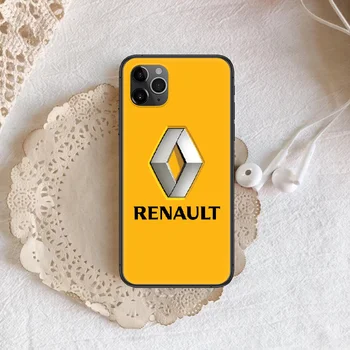Renaultes RS Avto Logotip Telefon Primeru Zajema Trup Za iphone 5 5s se 2020 6 6s 7 8 12 mini plus X XS XR 11 PRO MAX black Silikonski Etui