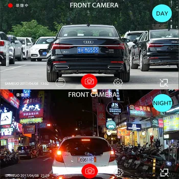 Sameuo A12 Dash Cam 4K Pogled od Zadaj Auto Dashcam spredaj in zadaj Avto Fotoaparat, Video Snemalnik Povratne Dvr 24H Parkiranje Zaslon Za Audi