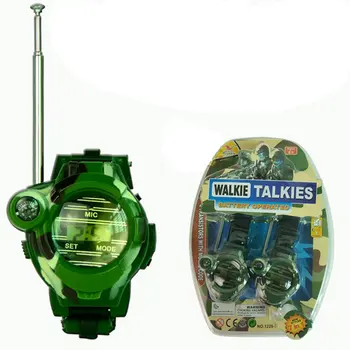 2pcs Walkie Talkies Ure Igrače za Otroke 7 v 1 Prikrivanje 2 Način Radio Mini Walky Talky Interfonski Ura Otrok Igrača