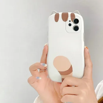 Sumkeymi Luštna 3D Cartoon Medved uho Mačka obliko Mehkega silikona Primeru telefon Za iphone 7 8 Puls X XR XS 11 12 pro Max zaščitni pokrov