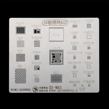 3D BGA Reball Matrica A8 A9 A10 A11 A12 matrica kositrne plošče za iPhone 6 6P 6S 6SPlus 7G 7P X 8G 8P XS XR XS MAX