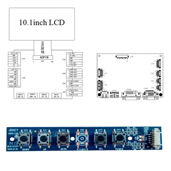 10.1 Palčni HD TFT LCD Modul s PCB Plošča Elektronski Prikaz Opreme Splošno LCD Monitorji Za PC Vrata Telefon Dashcam