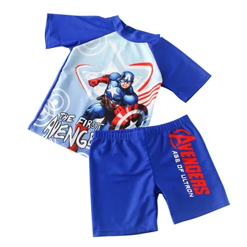 Disney Otroci Kopalke Fant Obleko Split Risanka Captain America Spiderman Fant Kopalke 3-6-12 Let, Kopalne Obleke, 2 Kosa