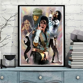 Diy 5d Okrasnih Celoten Kvadratni/krog Vaja Mozaik Diamond Slikarstvo Michael Jackson Navzkrižno Šiv Kompleti Diamond Vezenje WG211