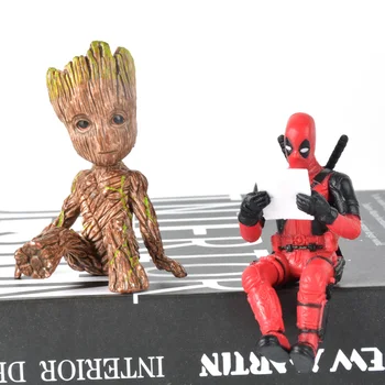 6 CM Drevo Človek Groot Deadpool 2 Ukrep Disney Slika Toy Model Marvel Avengers Mini Varuhi Galaxy Slika Sedel Igrače