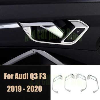 Za Audi Q3 F3 2019 2020 Avto Styling Nerjaveče jeklo, Notranja Vrata Ročaj Kritje Trim Okvir Nalepke Chrome Notranja Oprema